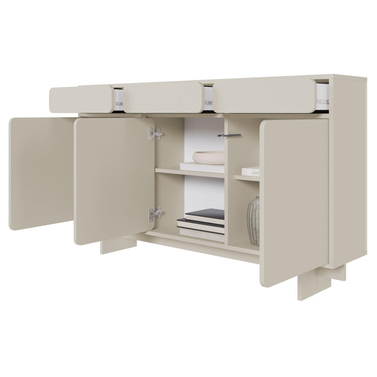 SIDEBOARD Wuwu Greige 150 cm - Taupe, Holzwerkstoff (150.5/88/35cm) - Selsey