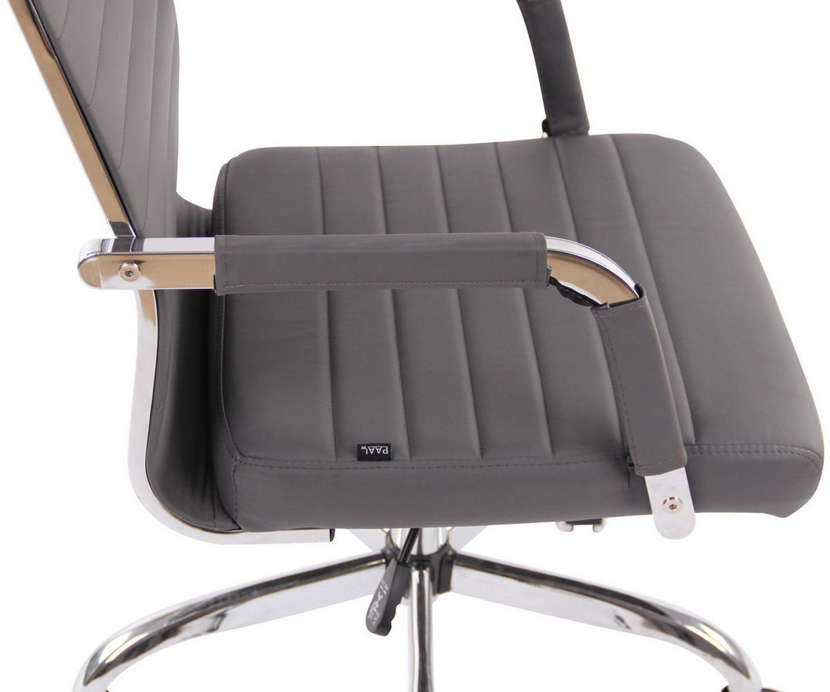 BÜROSTUHL Amadeus, Kunstleder Grau - Grau, Textil/Metall (51/106/63cm) - TPFLiving