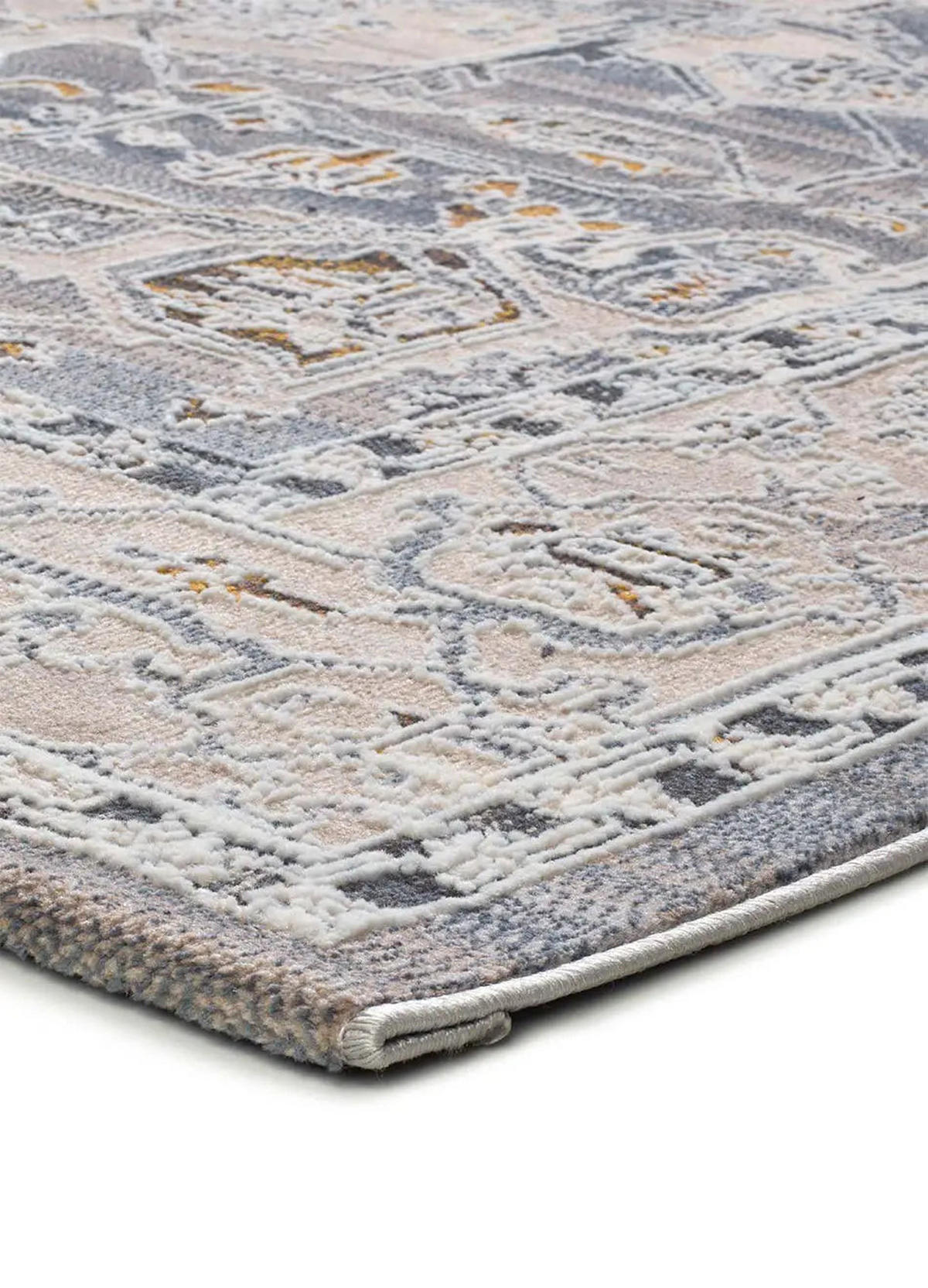 KURZFLORTEPPICH Beige / Blau Berta 77/150 cm - Blau, Textil (77/150cm) - Atticgo