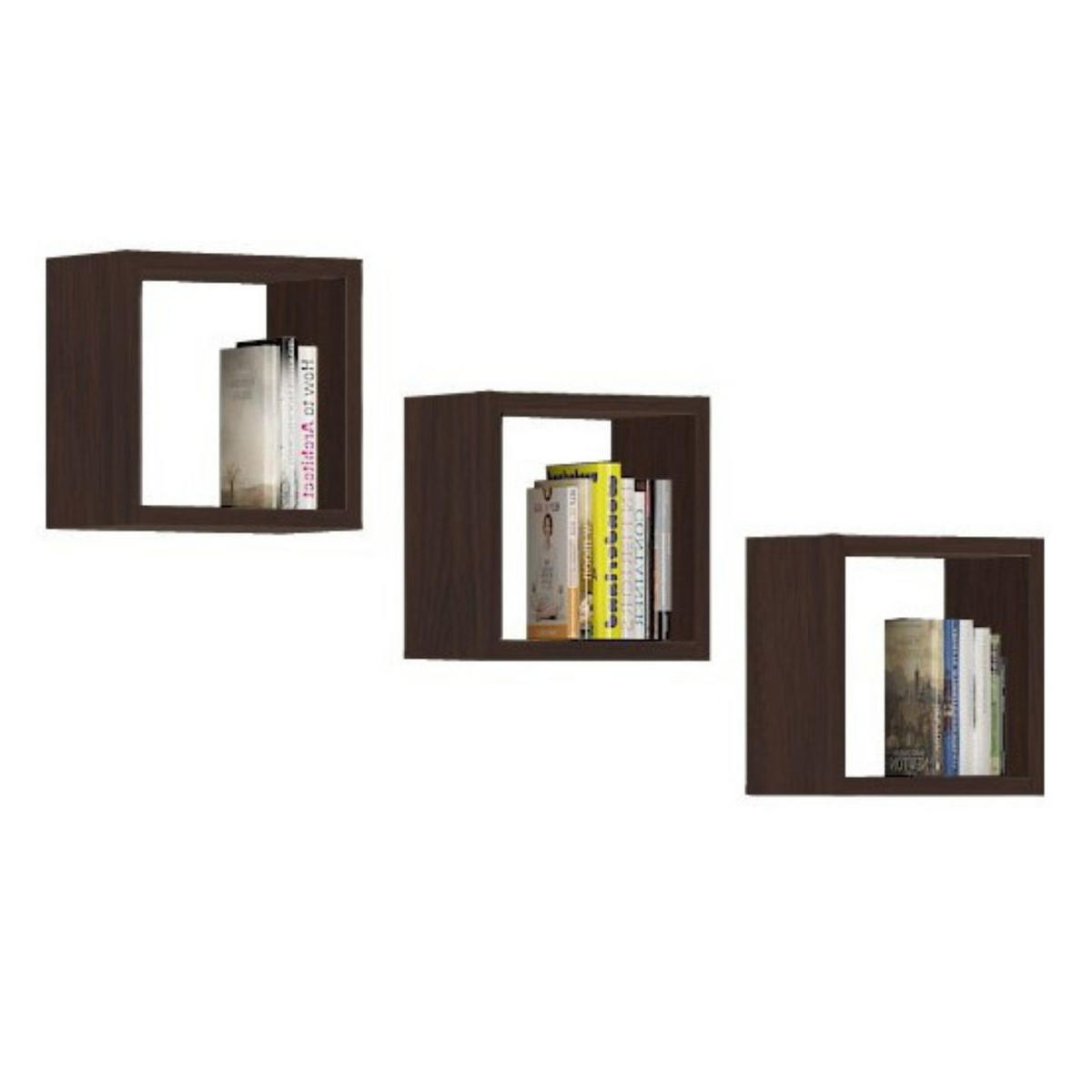 WANDREGAL Wengefarben 25x15x25 cm - Wengefarben, Holzwerkstoff (25/25/15cm) - Akord