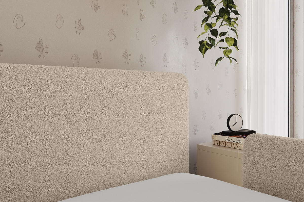 EINZELLBETT Jugendbett mit Bettkasten, Links - NORY 80x200 Dunkelbeige - Cappuccino, Holzwerkstoff/Textil (80/200cm) - ALTDECOR