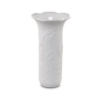 VASE Rosengarten, Biskuit-Porzellan, Weiß / Pastell, 18 cm - Weiß, Keramik (18cm) - Goebel