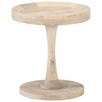 BEISTELLTISCH Ø40x45 cm Mango Massivholz - Braun, Holz (40/40/45cm) - furnicato