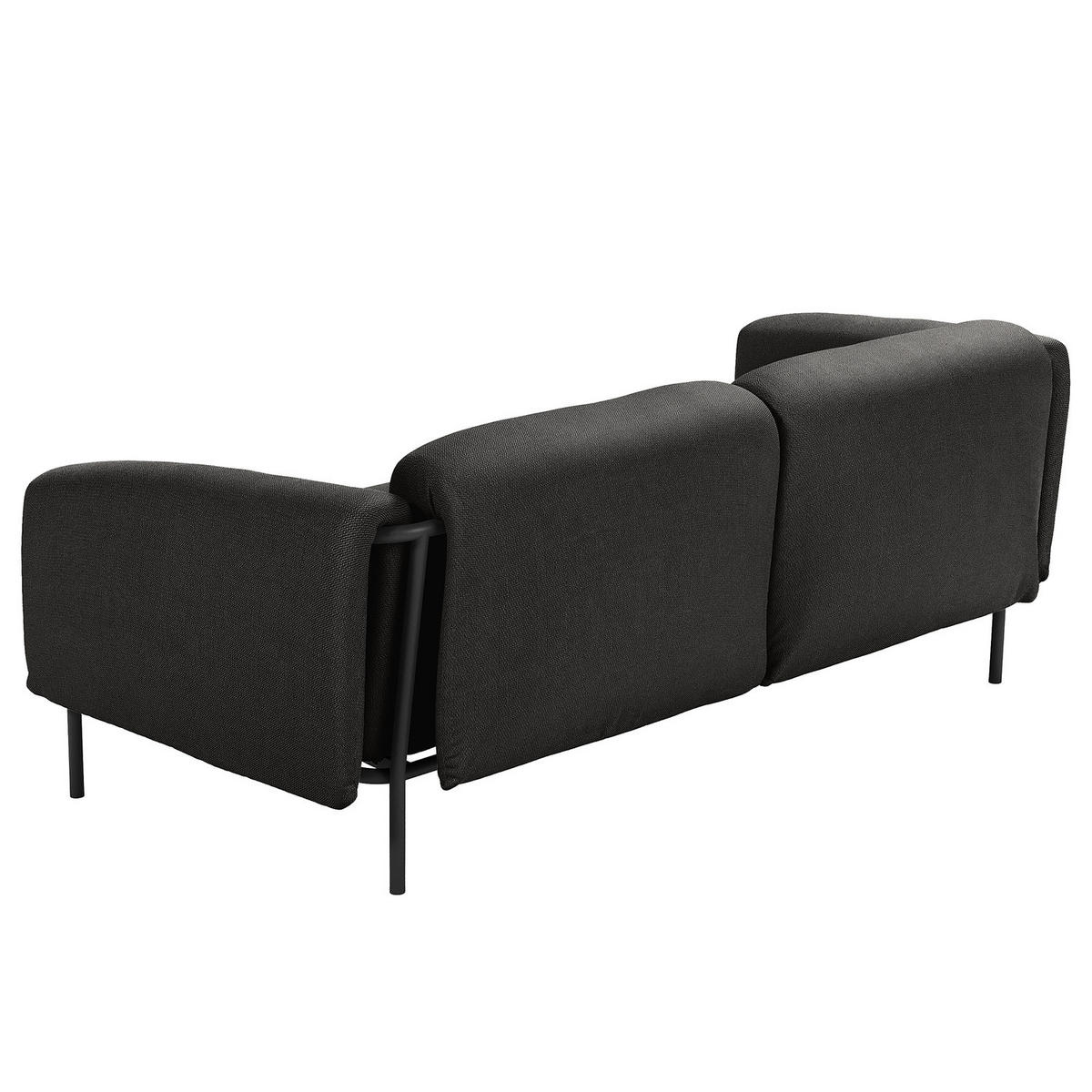 2-SITZER OUTDOOR-SOFA - Schwarz, Textil/Metall (184/70/98cm) - home24