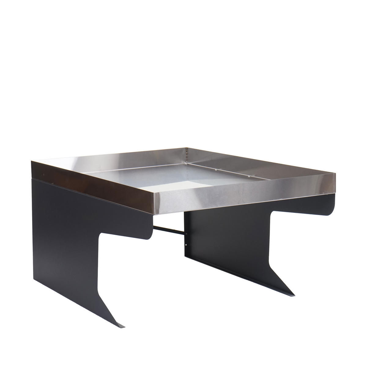 XL MÄHROBOTERGARAGE PFLANZKASTEN Silber, Grau - Silberfarben/Grau, Metall (70/47/100cm) - MCW