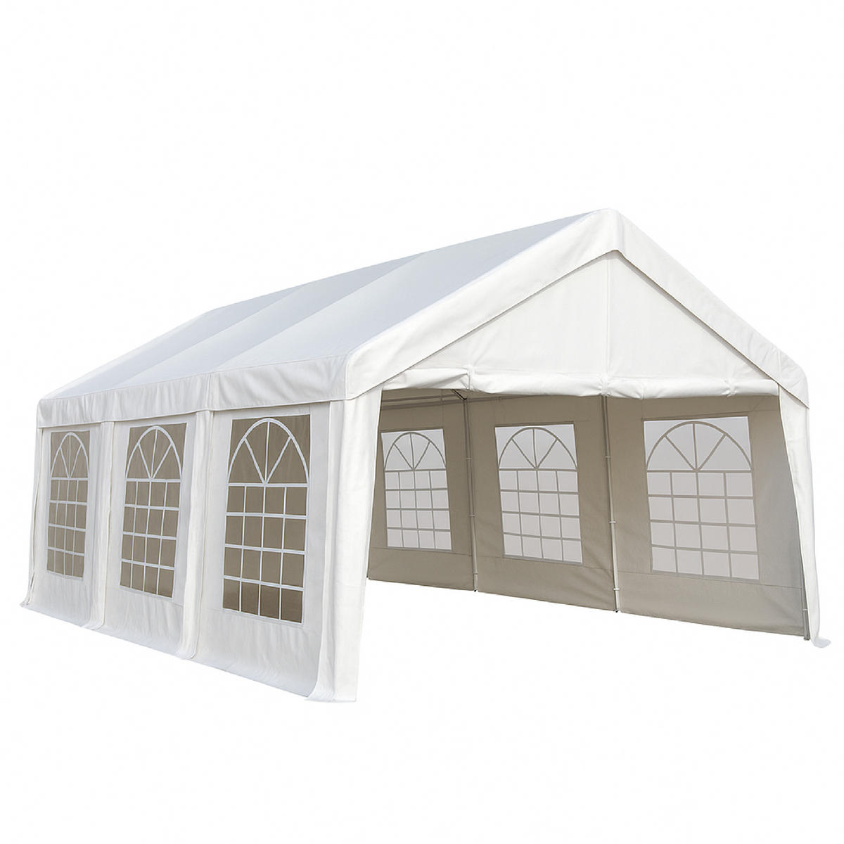 DACHPLANE Livingston - Zeltabdeckung für 3x6 Meter, PE weiss 180g/m². BxTxH: 600x300x285 cm - Weiß, Kunststoff (600/0.3/300cm) - TPFGarden