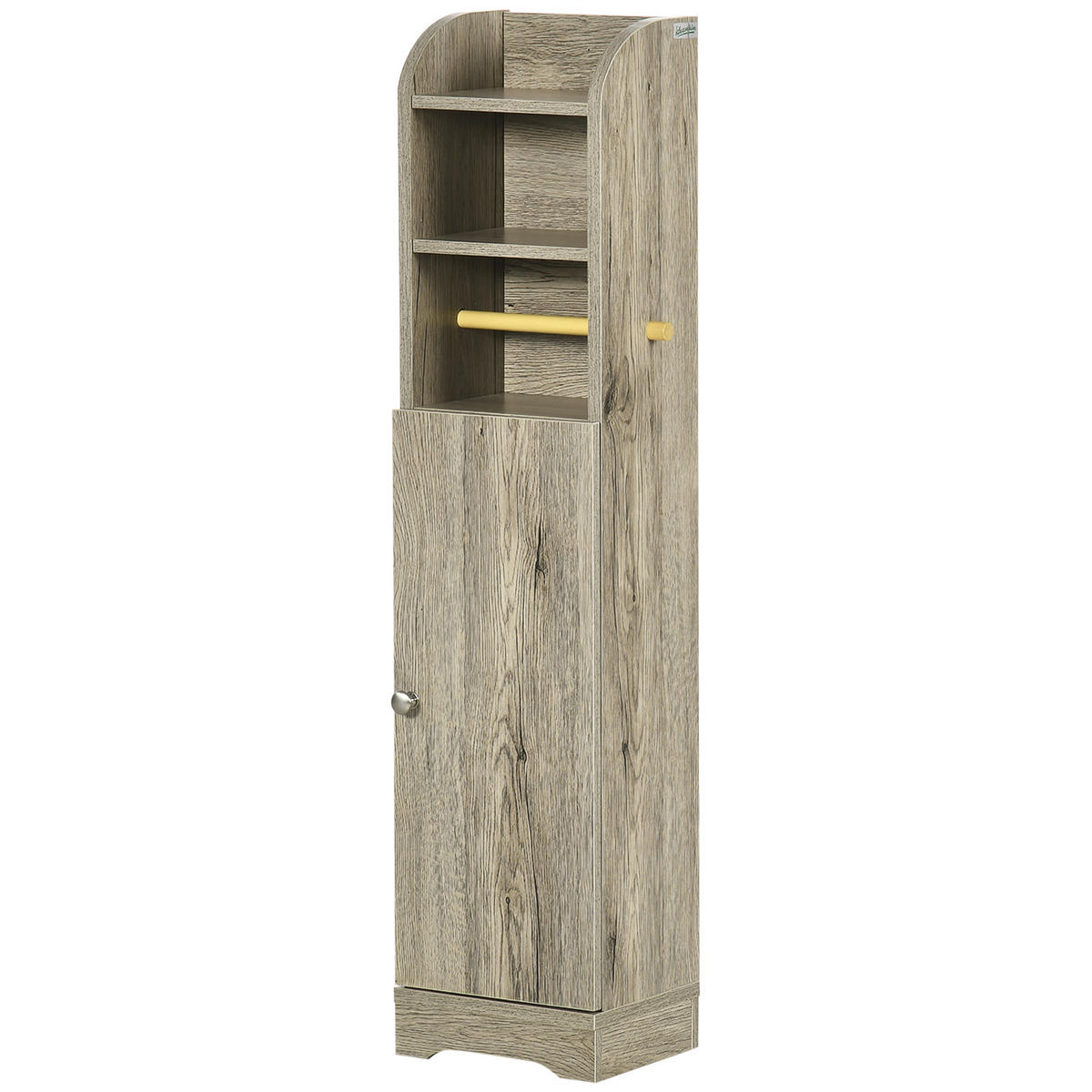 HOCHSCHRANK DE-17309 Grau & Natur - Grau, Holzwerkstoff (18/100/23cm) - ComfortXL