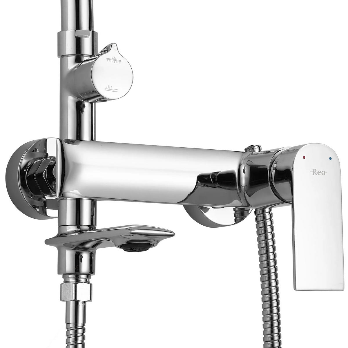 DUSCHGARNITUR Rea Veneta Chrome - Chromfarben, Metall (30/136/45cm) - REA