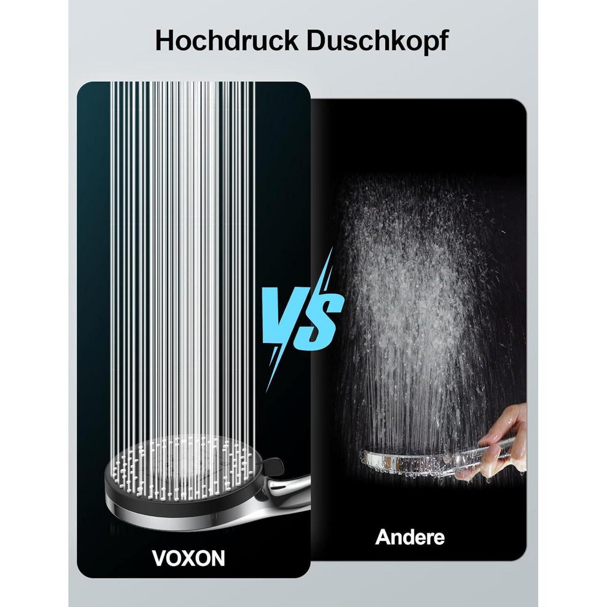 DUSCHKOPF mit 10 Strahlarten 130 mm - Multicolor, Metall (13/12.7/27cm)