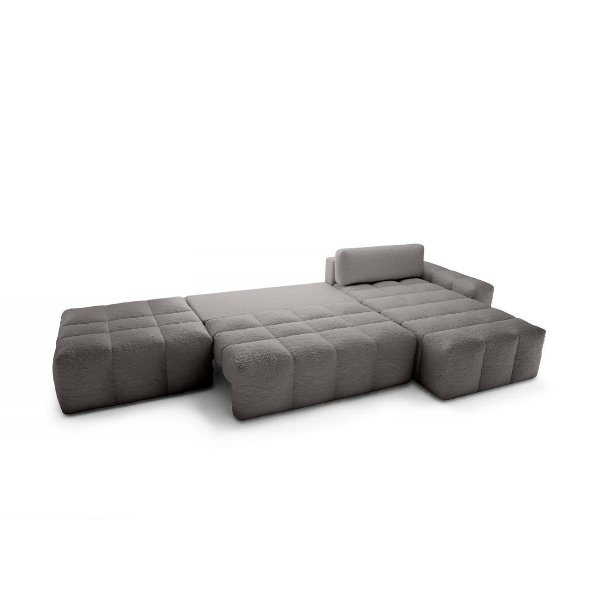 ECKSOFA mit Schlaffunktion Liptitz La, Grau - Grau, Textil (100/363cm) - Fedve