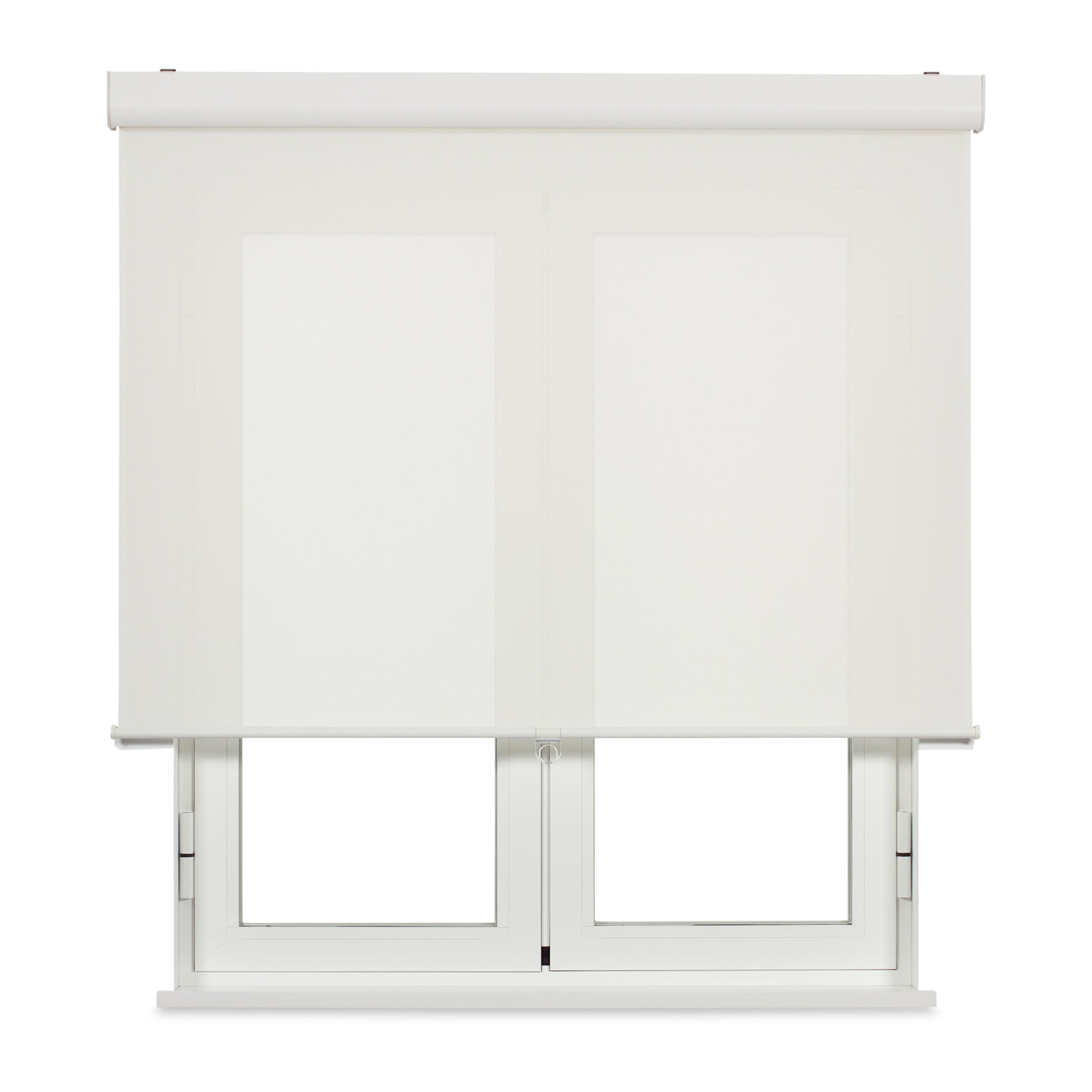 SPRINGSROLLO motorisiert mit Kassette Screen VTX Öffnungsgrad 10% - Weiß, Textil (120/190/190cm) - VIEWTEX