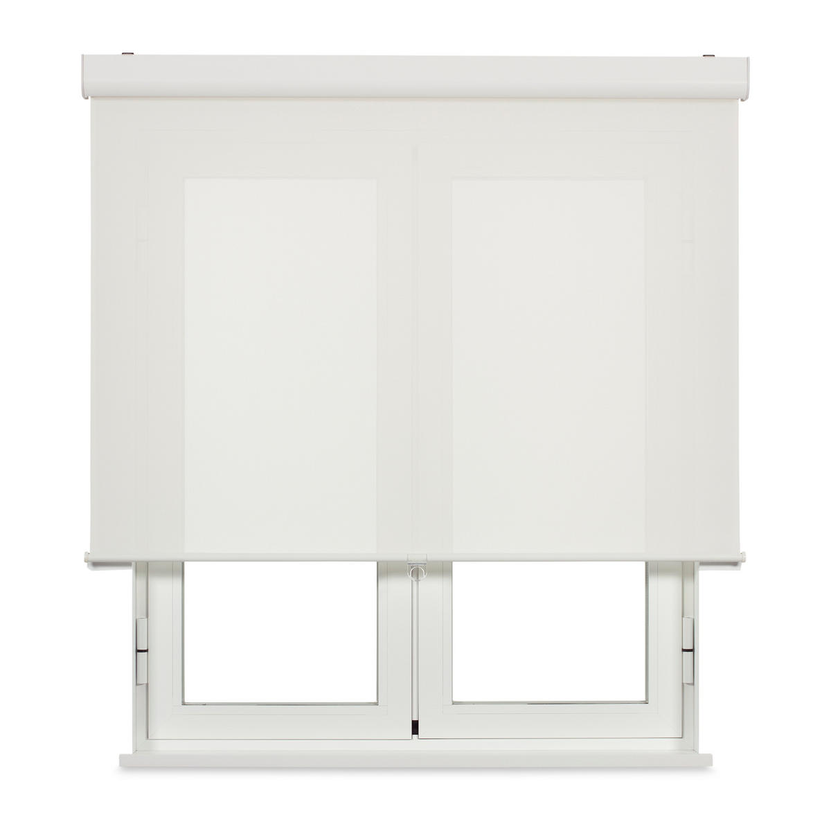 SPRINGSROLLO motorisiert mit Kassette Screen VTX Öffnungsgrad 10% - Weiß, Textil (120/190/190cm) - VIEWTEX