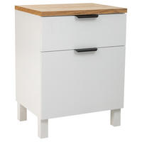 NACHTTISCH aus Holz, 45x35x60cm - Weiß, Holz (45/60/35cm) - Wanderlust