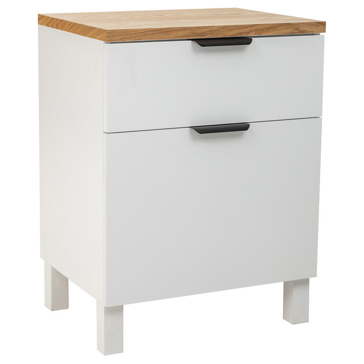 NACHTTISCH aus Holz, 45x35x60cm - Weiß, Holz (45/60/35cm) - Wanderlust