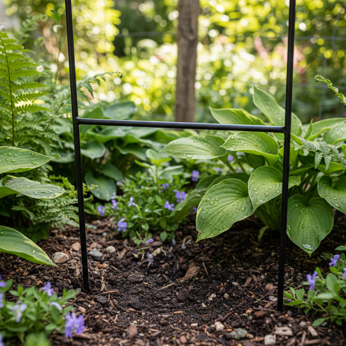 ROSENBOGEN - Schwarz, Metall (190/240/38cm) - Relaxdays