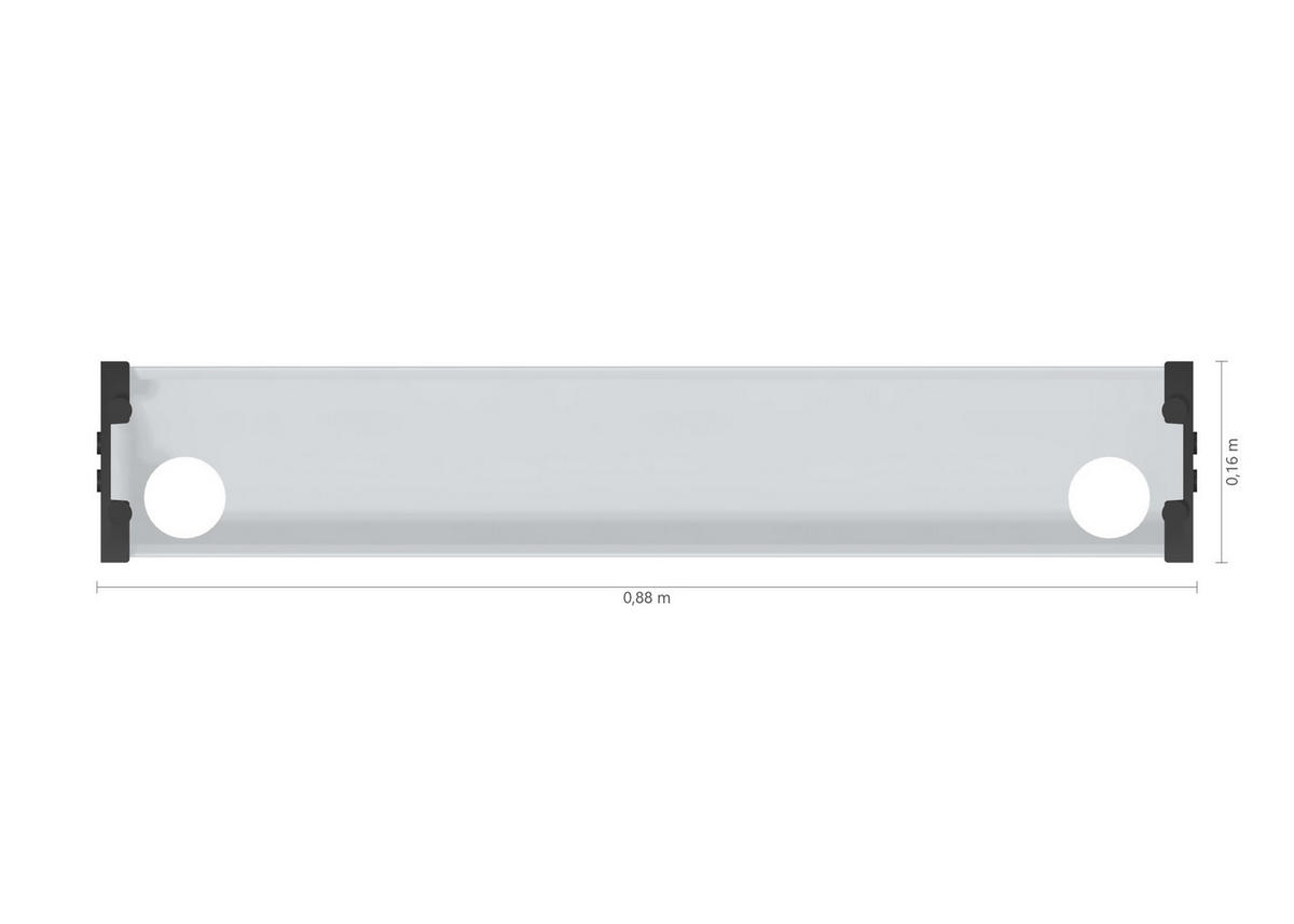 KABELKANAL Horizontaler Kabelkanal Flex-small / Ohne Zubehör Weißaluminium 880mm - Silberfarben, Metall (16/88/10cm) - ASSMANN