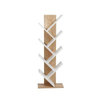 BÜCHERREGAL in eiche- und weissoptik 22/46/129,8 cm - Eichefarben, Holzwerkstoff (22/129.8/46cm) - Calicosy