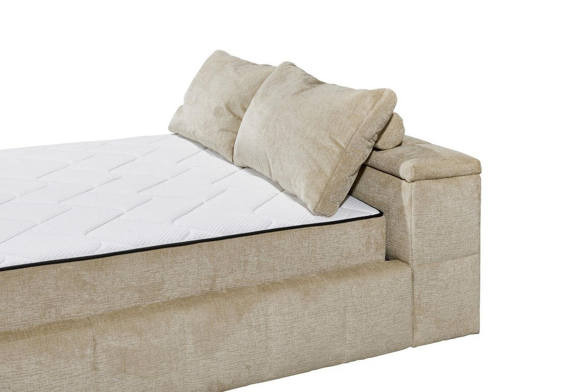 BOXBETT 180x200 inkl. Matratze und Bettkasten - Kaschmir/Beige, Holz/Holzwerkstoff (180/200cm) - ed exciting design