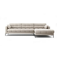 ECKSOFA rechts Mamaia aus strukturiertem Stoff beige 5 Sitzplätze - Beige, Textil (185/293cm) - Micadoni
