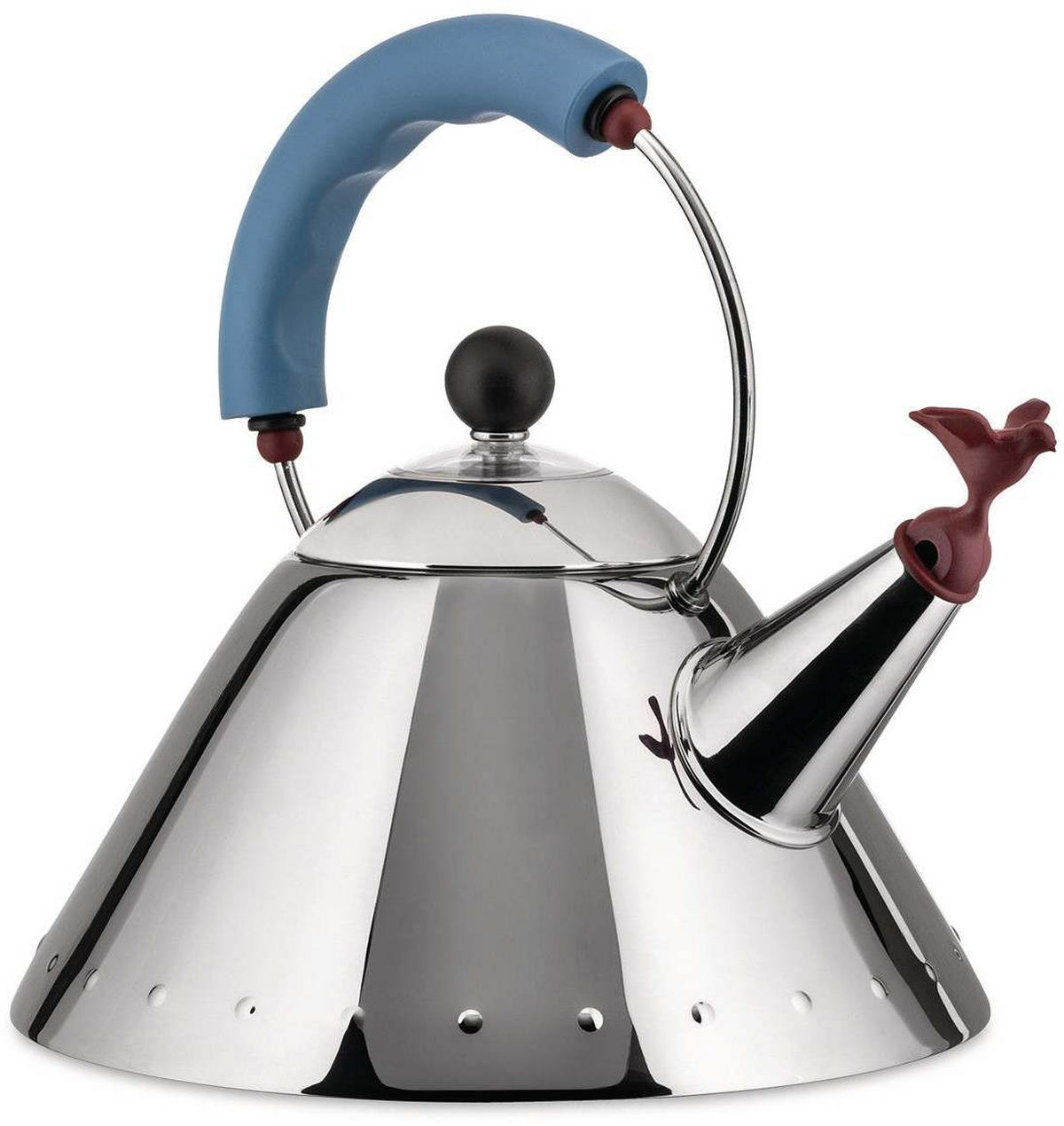 WASSERKESSEL Wasserkocher - 9093 - Blau - 2 Liter - von Micheal Graves - Blau, Metall (22cm) - Alessi