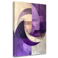 LEINWANDBILD Abstraktion 70x100cm - Lila, Textil (70/100cm) - Feeby