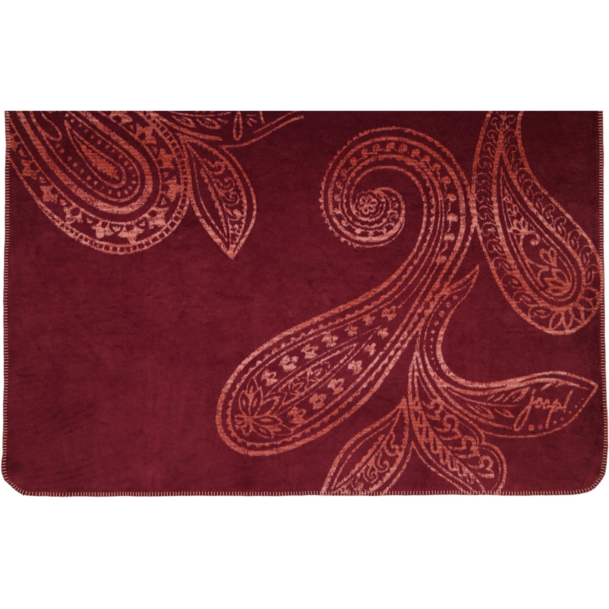 WOHNDECKEN PAISLEY ROUGE - Rot, Textil (150/200cm) - Joop!