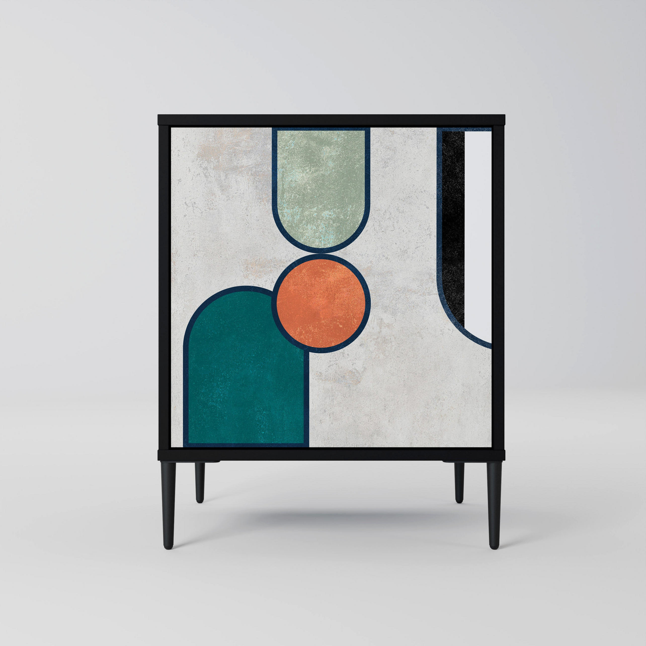 SpaceRebels Sideboard Schwarz 57.5x72.5x42 cm