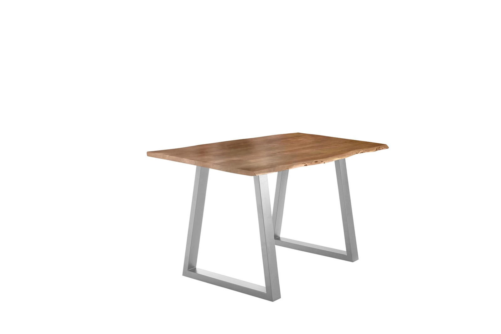 ESSTISCH LUBIN - Beige/Silberfarben, Holz/Metall (85/160/77cm) - SAM