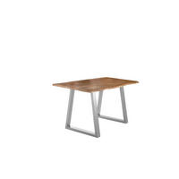 ESSTISCH LUBIN - Beige/Silberfarben, Holz/Metall (85/160/77cm) - SAM