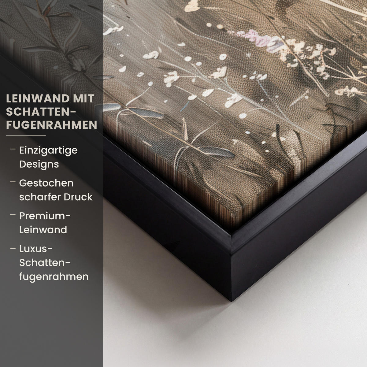 LEINWAND Bilder mit Rahmen - Blumen - Rosa - Modern - Beige - 30x40 - Beige, Textil (30/40cm) - MuchoWow