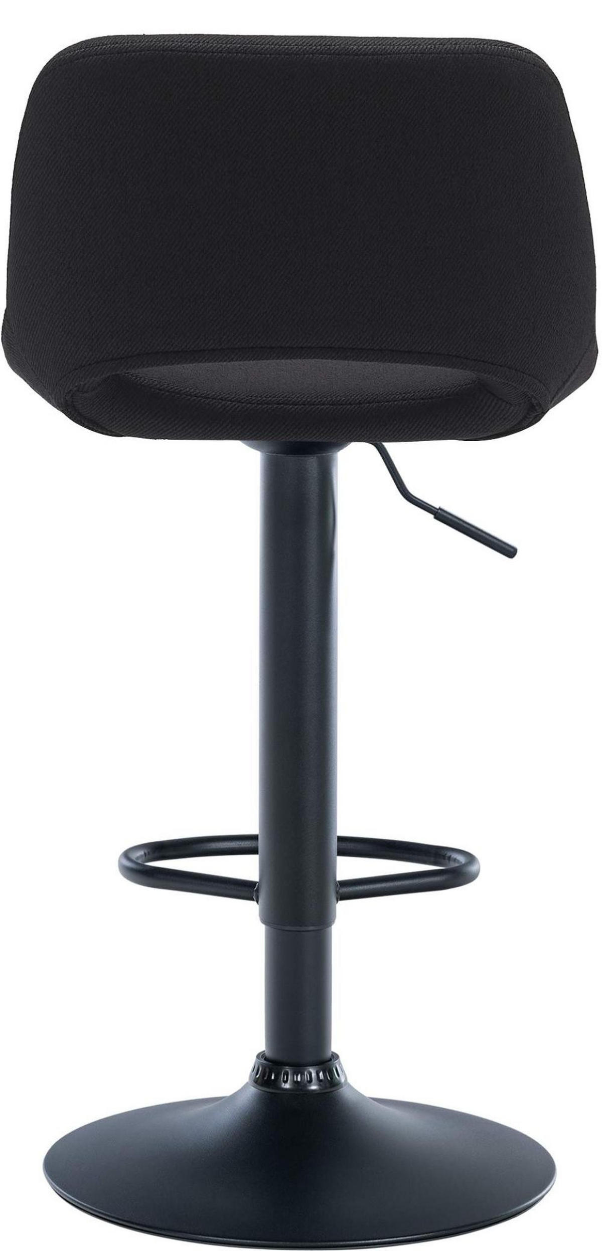 BARHOCKER 2er Set Stoff schwarz - Schwarz, Textil/Metall (42/86/46cm) - CLP