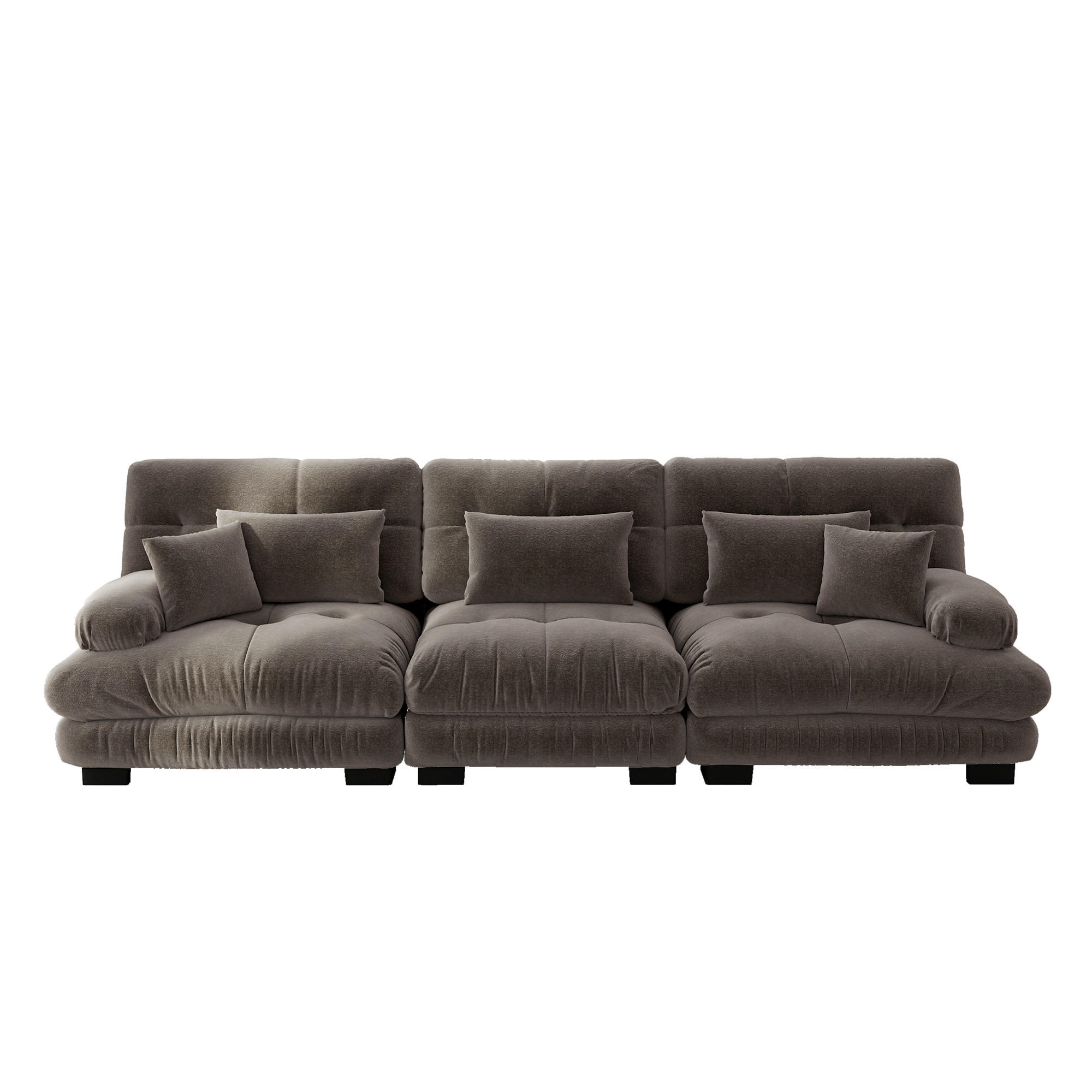 Wishdor 3-Sitzer Braun 313x81x77 cm