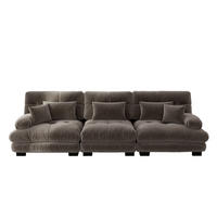 3-SITZER SOFA Chenille Braun - Braun, Textil (313/81/77cm) - WISHDOR