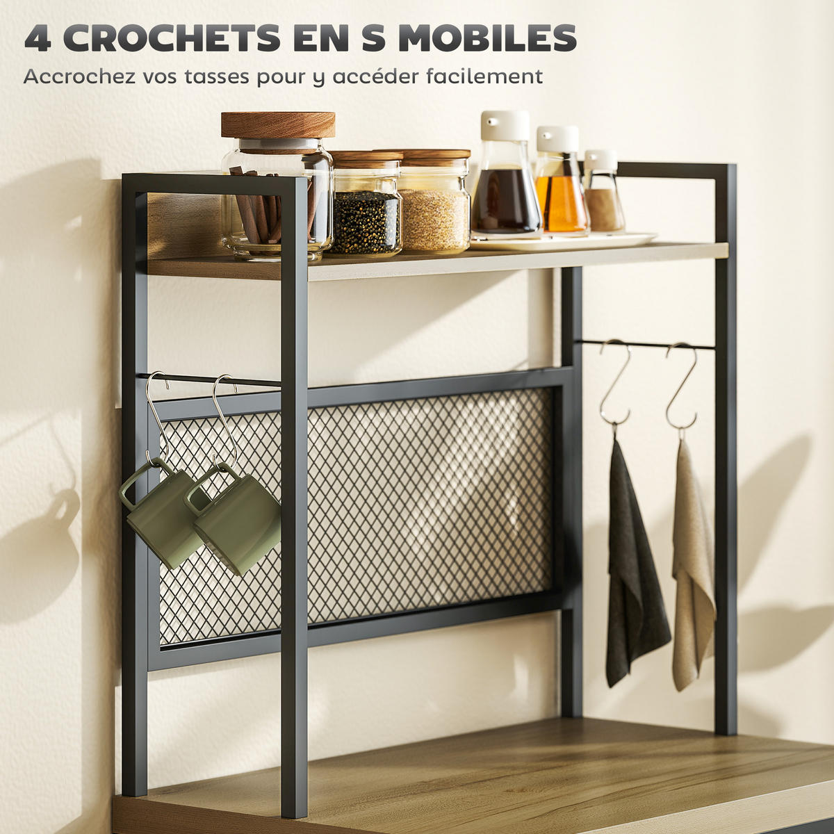 HIGHBOARD DE-11156 Industrie-Design, 3 Schubladen Naturholz/Schwarz - Naturfarben, Holzwerkstoff (40/132/60cm) - ComfortXL
