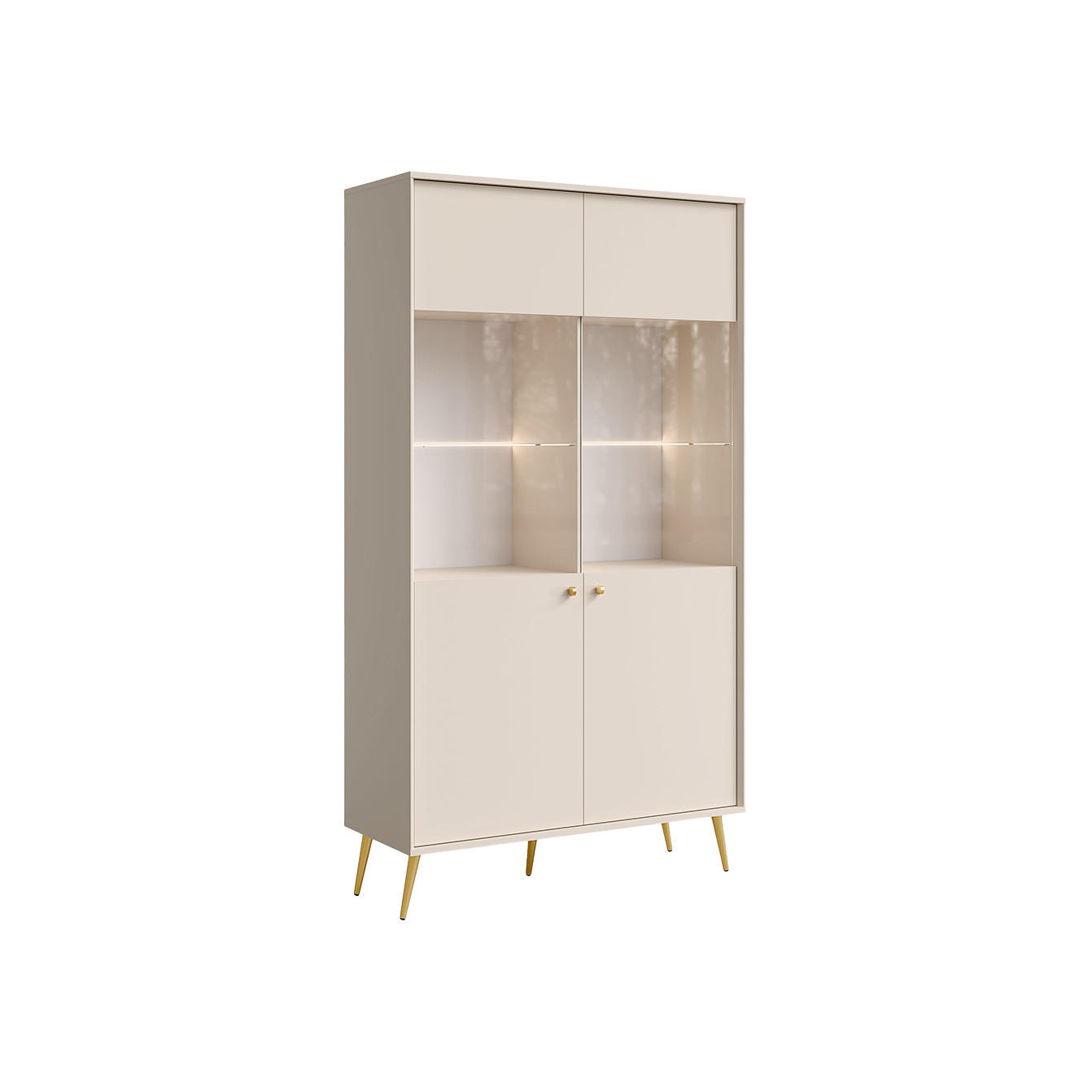 VITRINE Socci - Beige, Holzwerkstoff (41/106/191cm) - Fedve