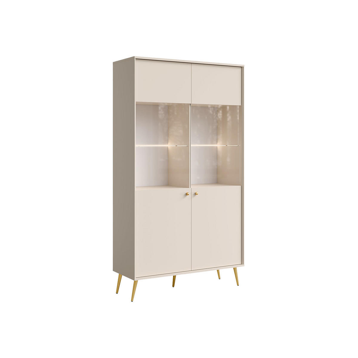VITRINE Socci - Beige, Holzwerkstoff (41/106/191cm) - Fedve