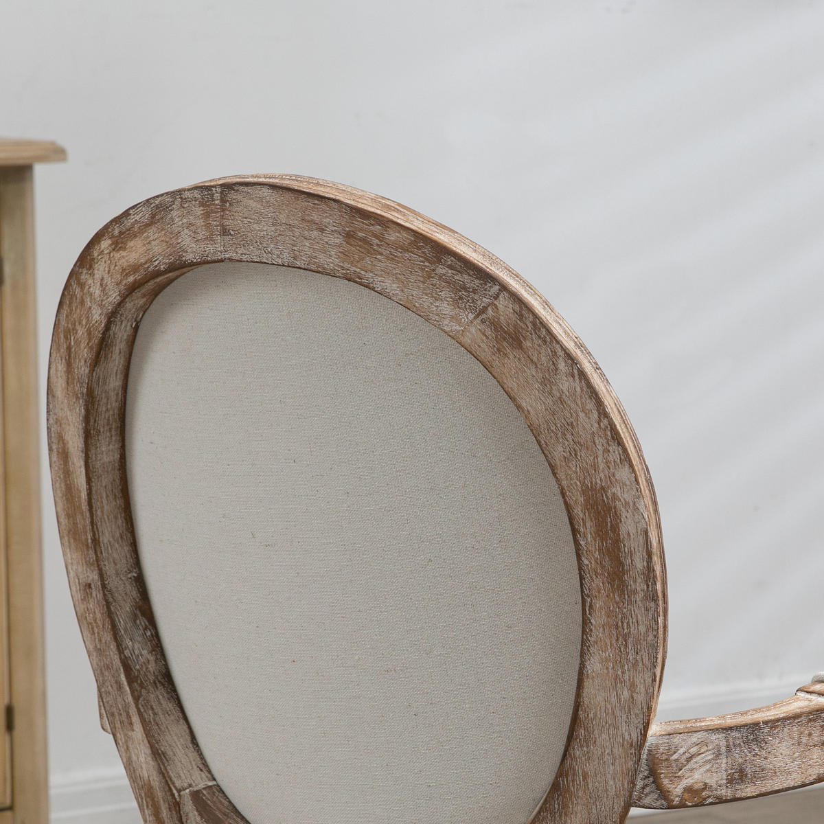 ESSZIMMERSTUHL DE-06861 mit dicker Polsterung und Armlehnen Cremeweiß/Holz - Creme, Holz (56/96/56cm) - ComfortXL