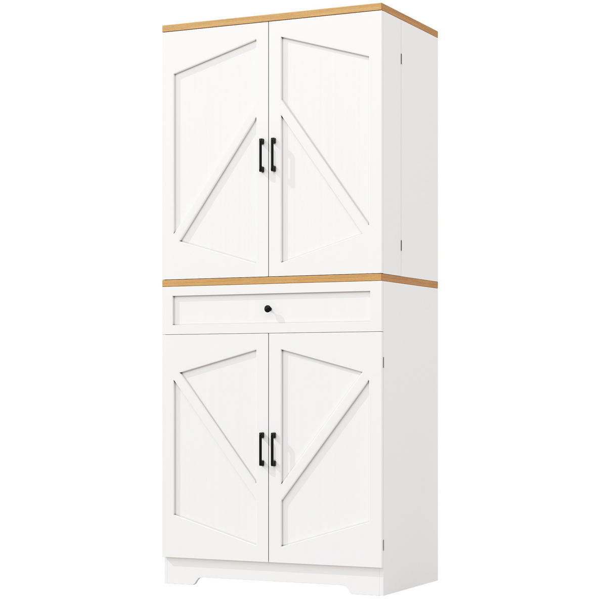 DONJI kuhinjski element, 80/40/180 cm, MDF bijeli, s policama, ladicama i zaštitom od prevrtanja - bijela, drvni materijal (80/180/40cm) - BEAOK