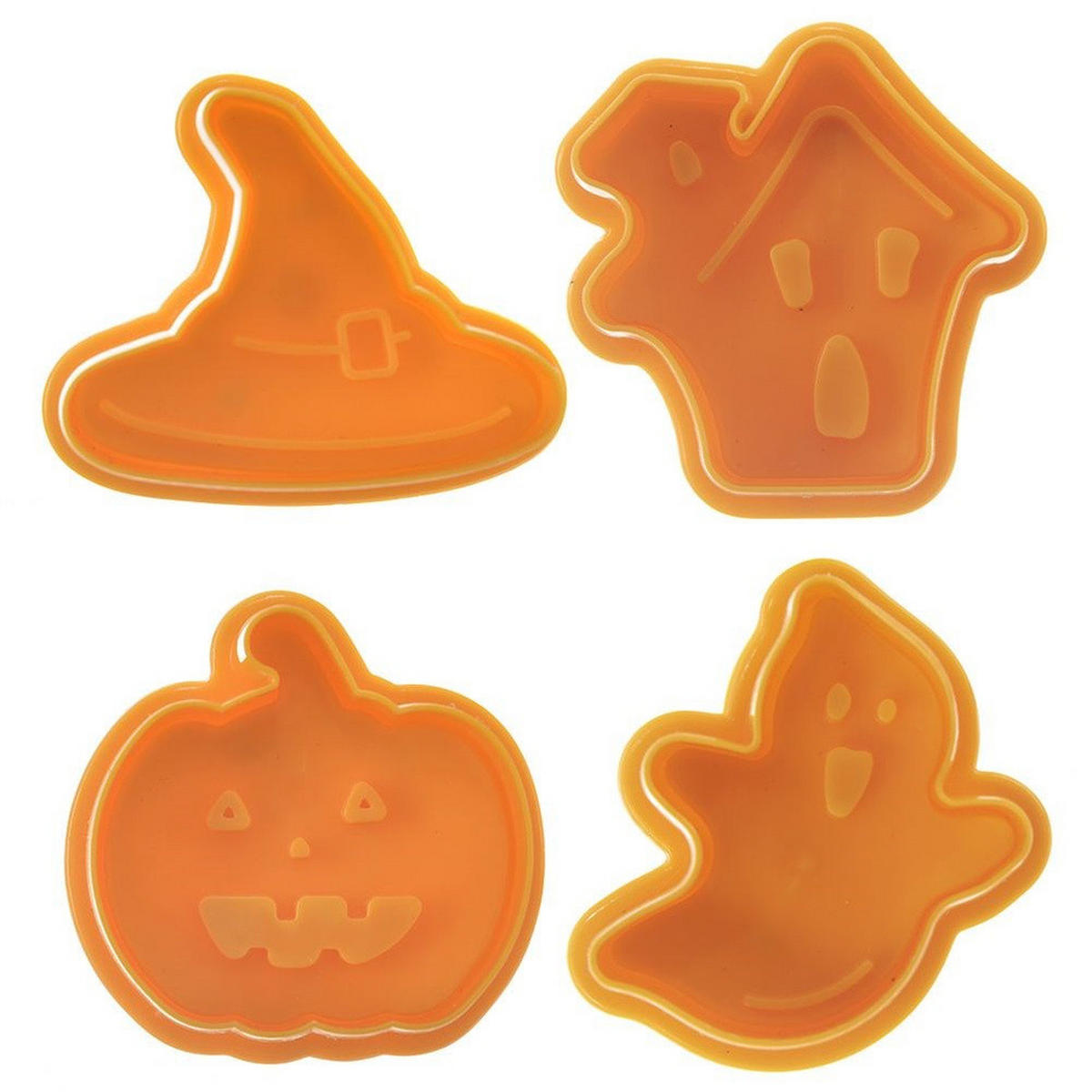 AUSSTECHFORMEN-SET Halloween Stempel 4-teilig Orange - Orange, Kunststoff (5.5/5/6cm) - Orion 