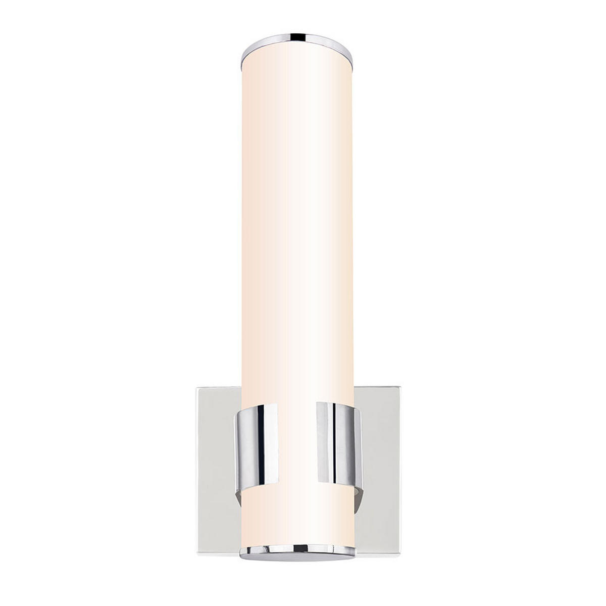 LED WANDLEUCHTE Chrom Weiß Glas Opal - Weiß, Glas (12/32/9.5cm) - Globo Lighting