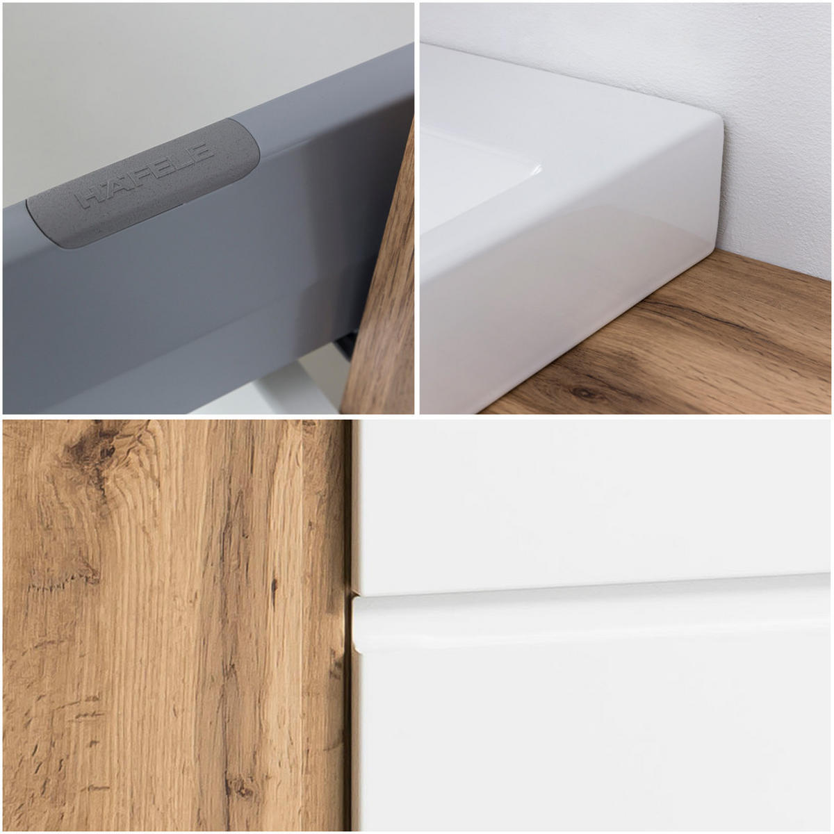 WASCHTISCH Vasto-03 - Weiß/Braun, Holzwerkstoff (105/66/47cm) - Lomado