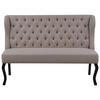 2-SITZER-KÜCHENSOFA hellbraun Torsby - Schwarz/Braun, Textil (154/106/63cm) - Beliani
