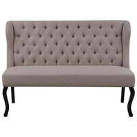 2-SITZER-KÜCHENSOFA hellbraun Torsby - Schwarz/Braun, Textil (154/106/63cm) - Beliani