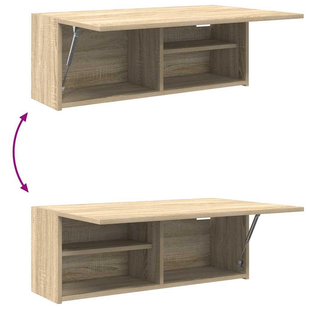 BAD-WANDSCHRANK Sonoma-Eiche 80/25/30 Cm Holzwerkstoff - Hellbraun, Holzwerkstoff (25/30/80cm) - vidaXL