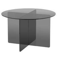 COUCHTISCH - rund - Farbglas - Grau, Glas (65/65/40cm) - home24