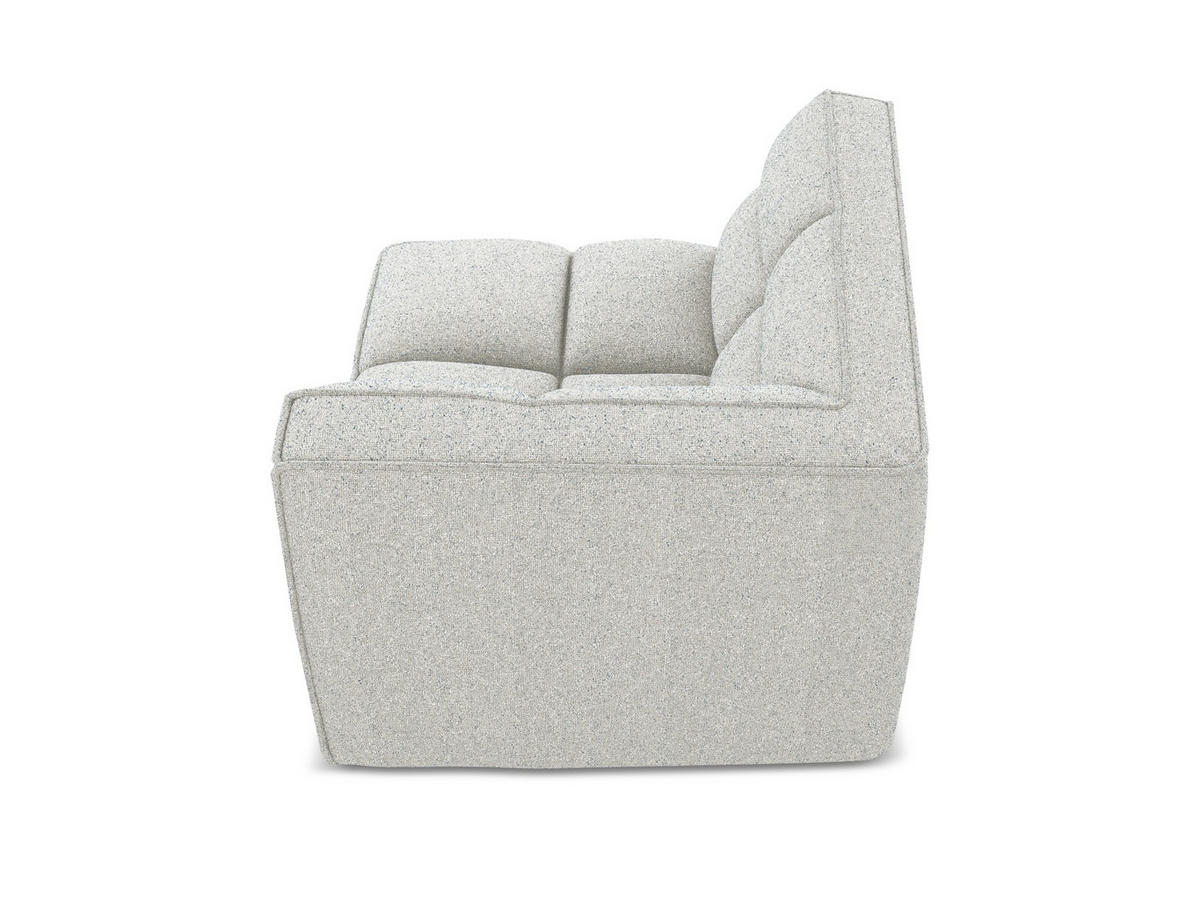 SOFAELEMENT Strukturstoff Stoff Beige - Beige/Schwarz, Kunststoff/Textil (98/75/98cm) - Makamii