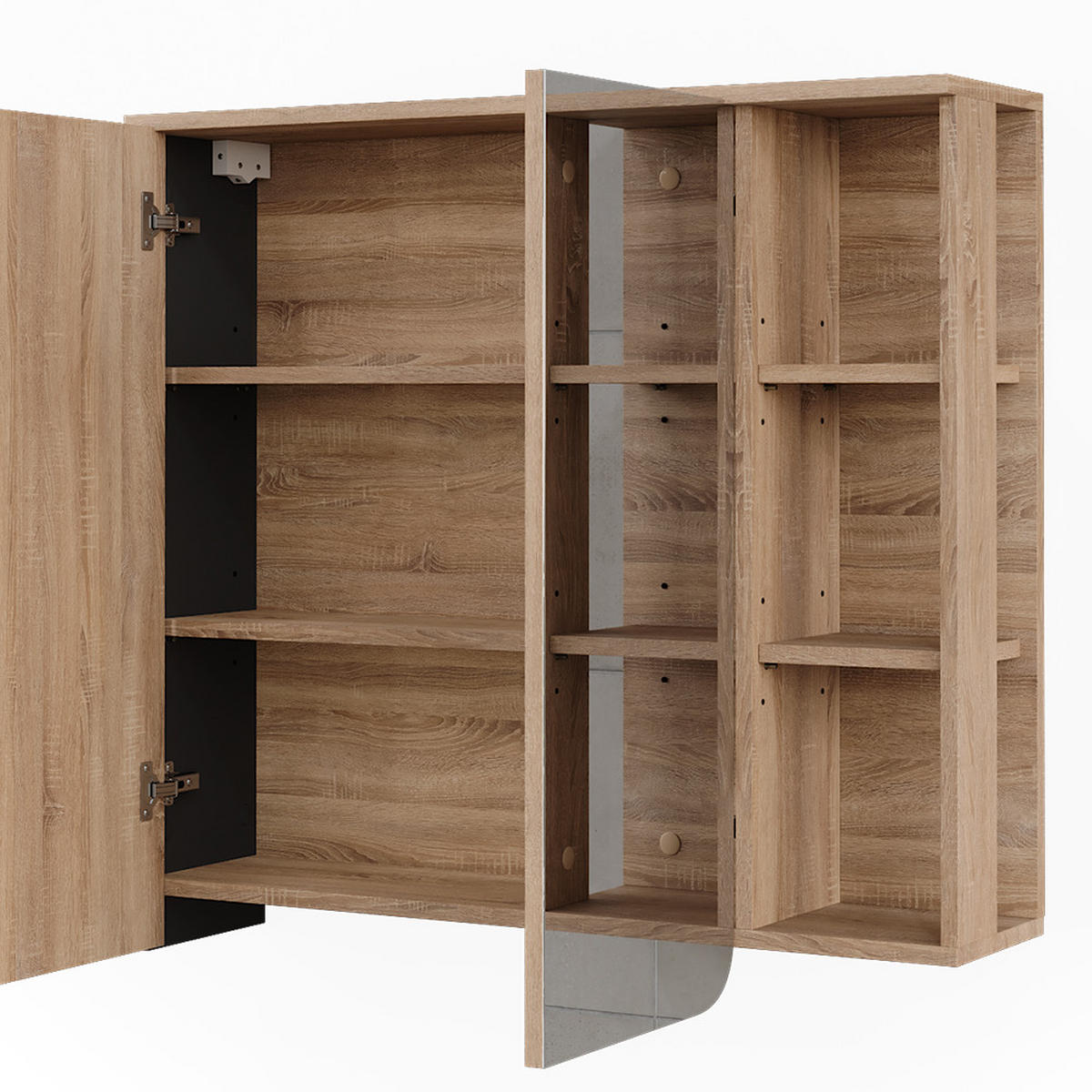 ZRCADLOVÁ SKŘÍŇKA Karen Sonoma/antracit - Sonoma dub/antracitová, kompozitní dřevo (80/75/20cm) - Vicco