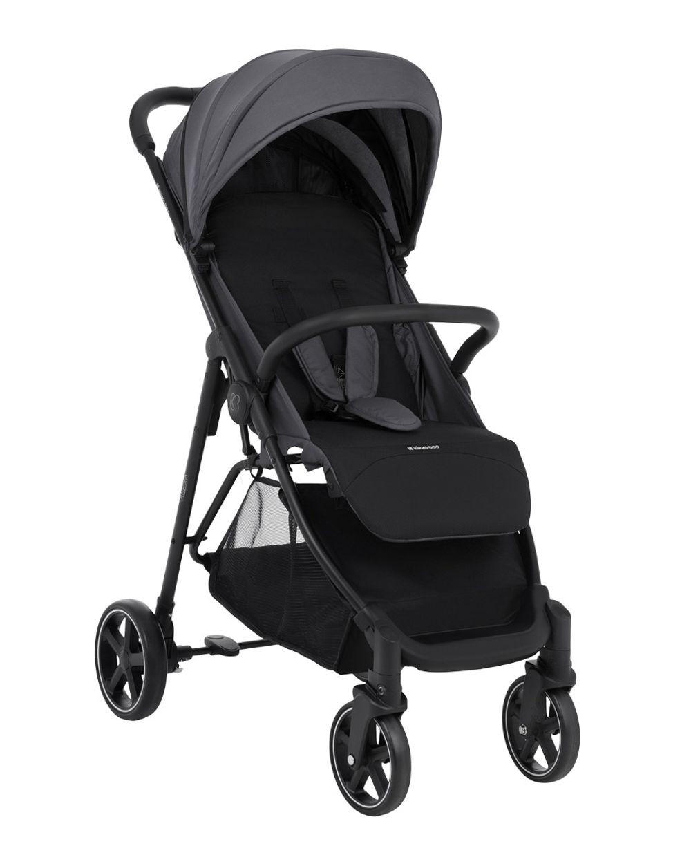 BUGGY Alexa 22 kg dunkelgrau faltbar, Rückenlehne verstellbar, Gurt - Dunkelgrau, Metall (72/51/101cm) - Kikka boo