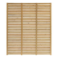 SICHTSCHUTZZAUN aus Kiefernholz in Holzfarbig Lamellen Design pflegeleicht Wasserbasierte 180x180 cm 24,15 kg - Gelb, Holz (4/180cm) - Livingandhome