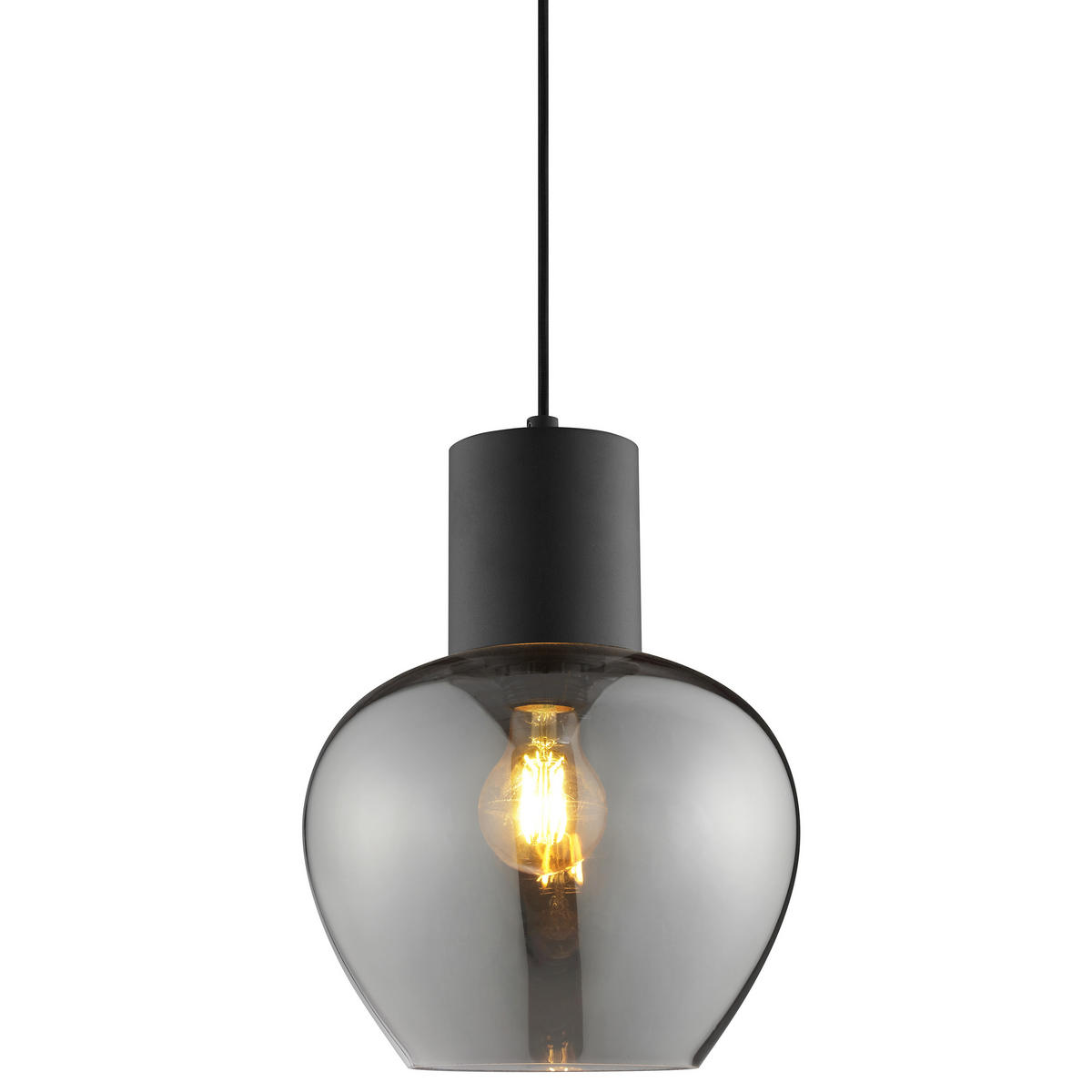 LED DECKENLEUCHTE Ligari Schwarz/Rauchglas 23/23/150 cm - Multicolor, Kunststoff (23/23/150cm) - Brilliant